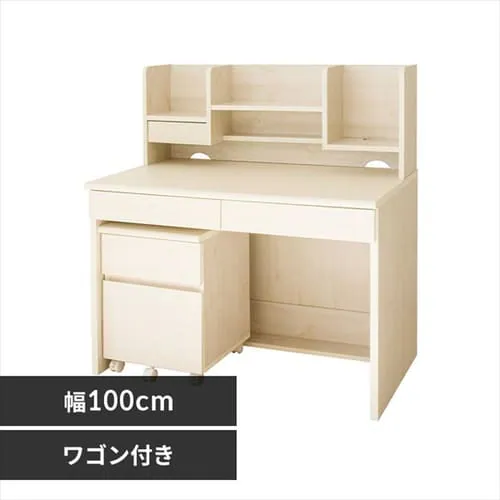 学習デスク+キャビネットホワイト【プラザセレクト】 _0
