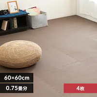 PE�W���C���g�}�b�g(60�~60�~2) 4���Z�b�g�@PEJTM-602 �u���E��