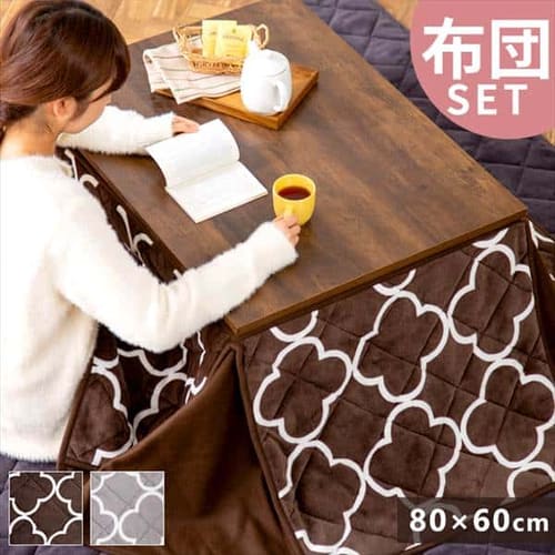  ヴィンテージこたつ 80×60 布団セット 全2色【プラザセレクト】