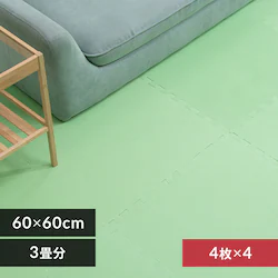 PEジョイントマット(60×60×1) 4セット(16枚) PEJTM-601 グリーン