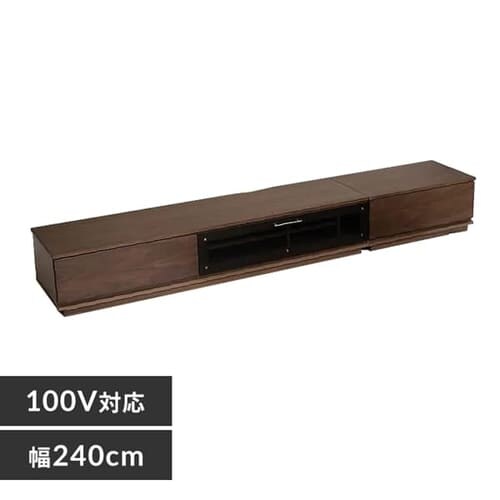 テレビ台 前面ガラスタイプ T-KYTV240 ウォルナット_0