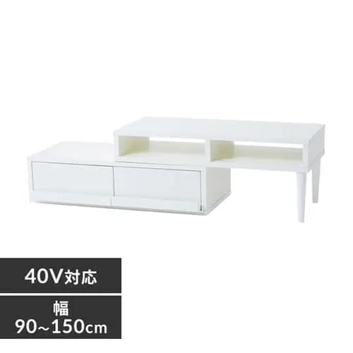 伸縮テレビ台 (天然木脚) 95~150cm ETVB-9015 全3色【プラザセレクト】_0