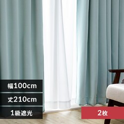 �J�[�e�� 2���g 1���Ռ� ��100�p�~��210cm �u���[�O���[�� 