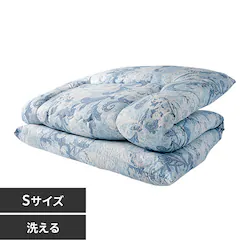 さくら産業 敷き布団 シングル 厚さ9cm 抗菌防臭 ペイズリーブルー