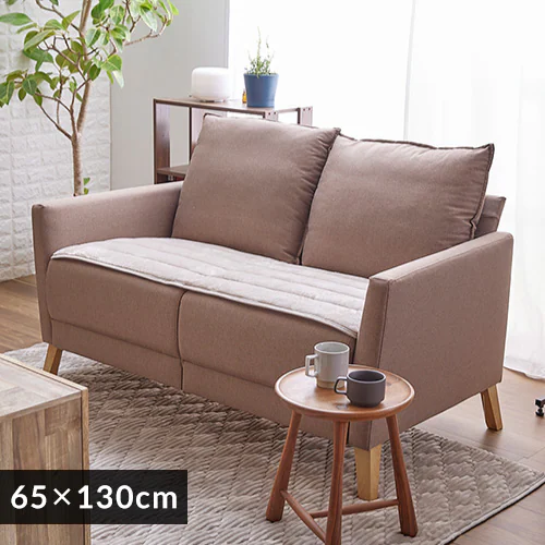 【最大10%OFFクーポン】ソファパッド 65×130 フランネル生地 洗濯可 グレージュ _0
