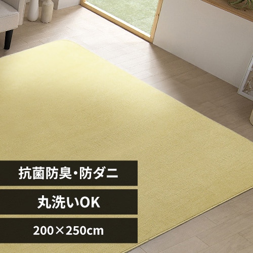 ラグ ソフトパイル 200×250cm ORG-SP2025 マスタード 7261406