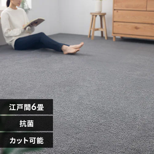 敷詰カーペット バルタ 江戸間 6畳 350123960 グレー_0