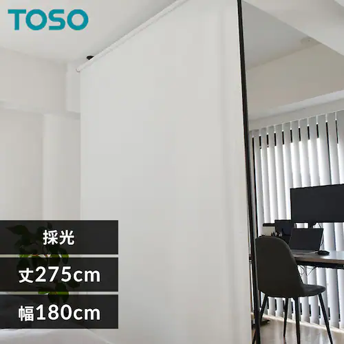 TOSO Naivis ロールスクリーン間仕切セット 採光 マットブラック/ホワイト【時間指定不可】【代引き不可】_0