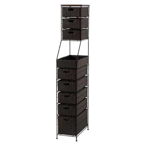 ランドリーチェスト 幅25cm RAN-2461DBR ダークブラウン【時間指定不可】【代引不可】【同梱不可】【プラザセレクト】_0