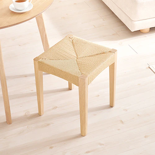 ペーパーコードスツール2脚組 VH-7007NA-2S ナチュラル【時間指定不可】【代引不可】【同梱不可】【プラザセレクト】_0