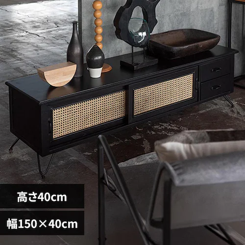 TVボード ブラック PM-336BK 【時間指定不可】【代引不可】【同梱不可】_0
