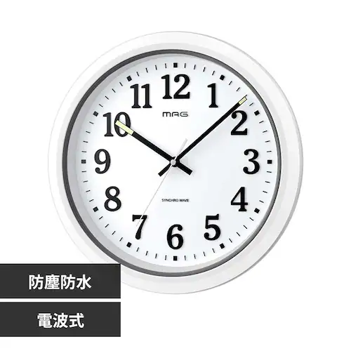 MAG 電波防塵防水掛時計 ナヤ_0
