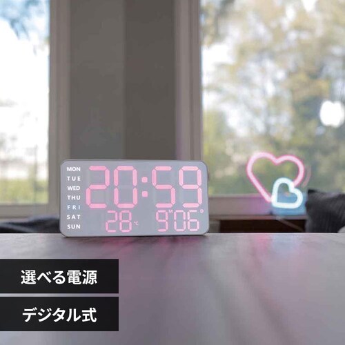 SLOWER LED CLOCK Cielo SLW372 �z���C�g�i�s���NLED�j_0