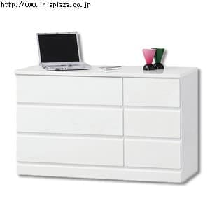 シャイン　ローチェスト3段　23693　ホワイト【時間指定不可】【同梱不可】【プラザセレクト】
