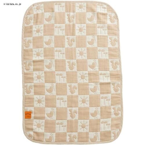 ニシザキ オーガニック5重ガーゼミニケット ベージュ≪ベビー毛布≫_0