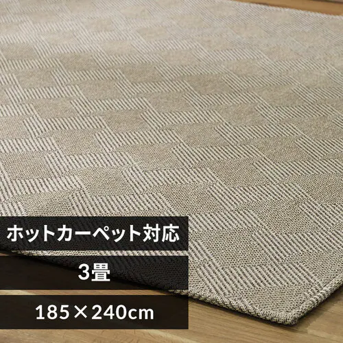 ラグ ジャカード織 185×240cm ORG-J1824 ブラウン_0