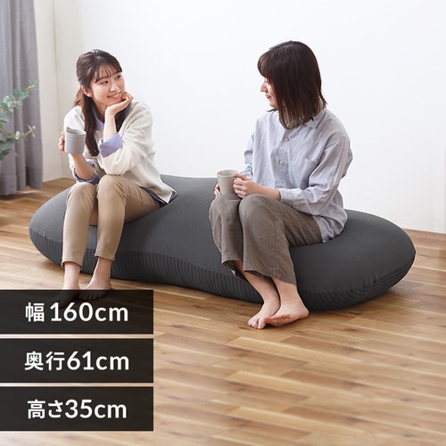 ＜アイリスプラザ＞ リバーシブルビーズクッション RBC-3P 全2色画像