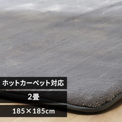 ラグ ラ・クッション 低反発 185×185cm CRTE-1818 グレー_0