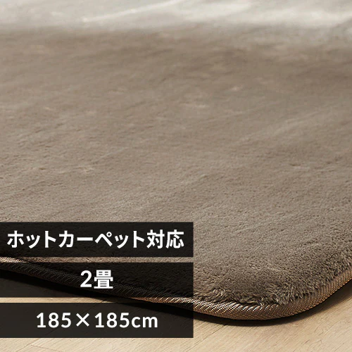 ラグ ラ・クッション 低反発 185×185cm CRTE-1818 モカ_0