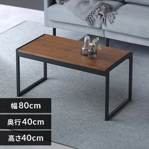 スチールフレーム ローテーブル センターテーブル SFCT-800 ウォールナット_0