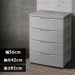 �`�F�X�g 4�i ���[�{�b�N�X �^���X �f�U�C���E�b�h�g�b�v�`�F�X�g DW-554 �O���[