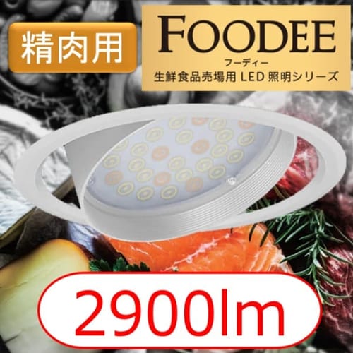  LEDユニバーサルダウンライト生鮮売場用タイプ 埋込穴径Φ175 1/2配光角30°精肉用 UV24ME-30FRW