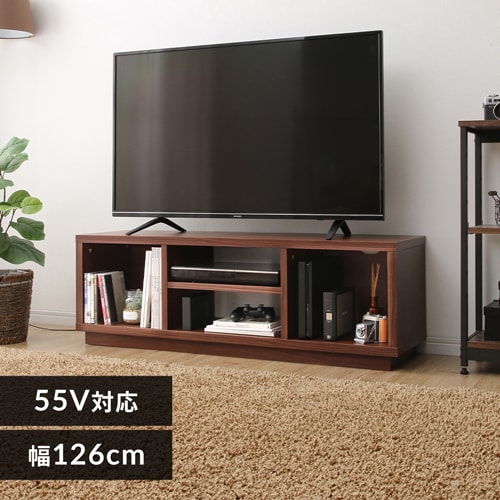 ＜アイリスプラザ＞ オープンテレビ台 126cm (スタンダード) W1250 OTS-125S 全2色画像