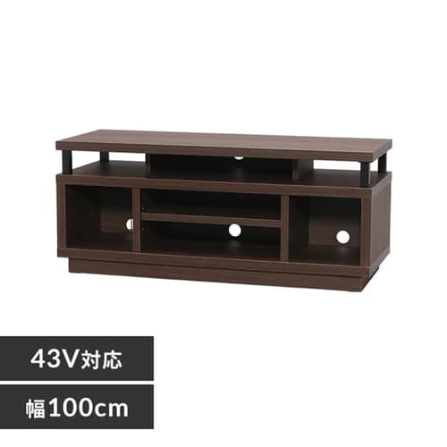 オープンテレビ台 100cm (ミドル) OTS-100M-B ブラック