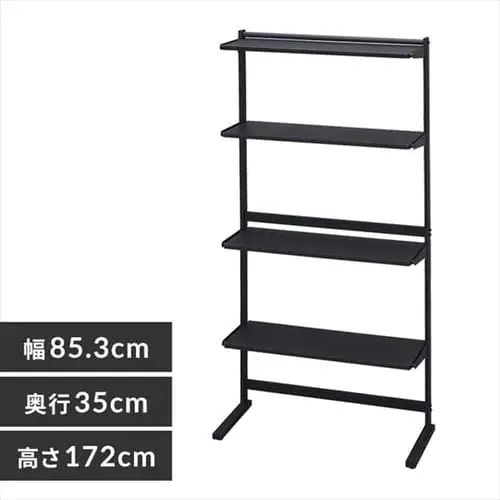 色:ホワイト×ホワイト_スタイル:ウォールラック(本体)_パターン名:単品  