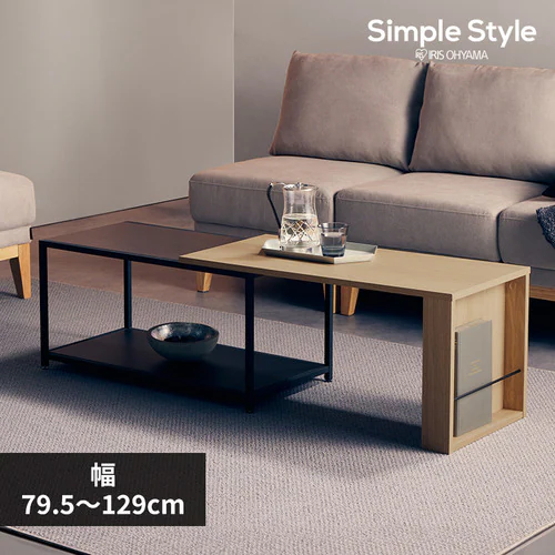 テーブル 伸縮センターテーブル SCT-795 ナチュラル/ブラック_0