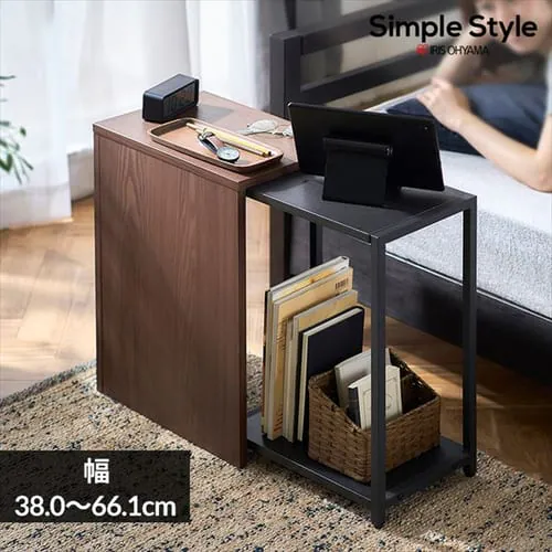 伸縮サイドテーブル SST-380 ウォールナット/ブラック K296372 
