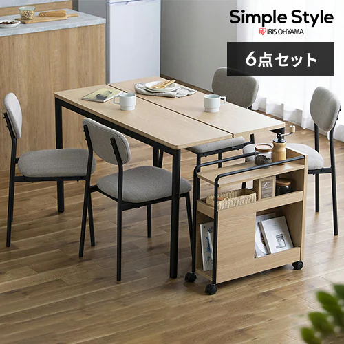 ダイニングテーブルセット ワゴン付き DTS-WGSL ナチュラル K297357 