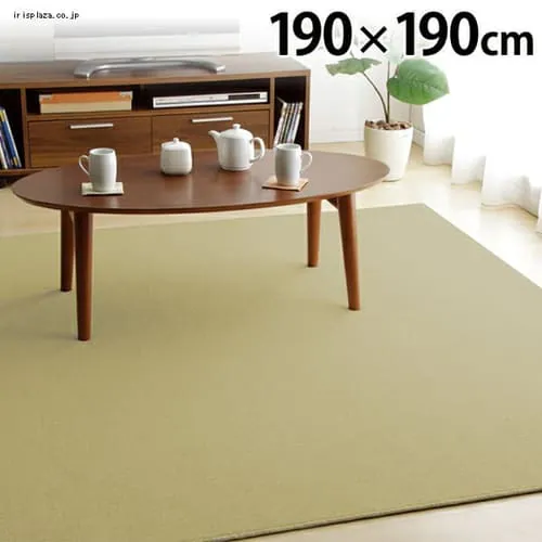 はっ水・防汚ラグ 【190×190cm】 HSB-1919 ベージュ_0