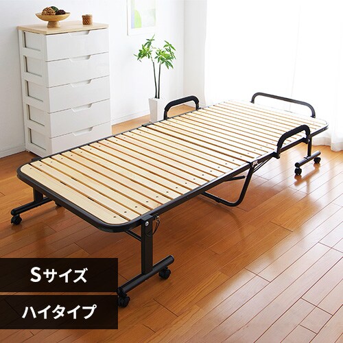 ベッド シングル すのこ 折りたたみ ハイタイプ OTB-WH ナチュラルホワイト_0