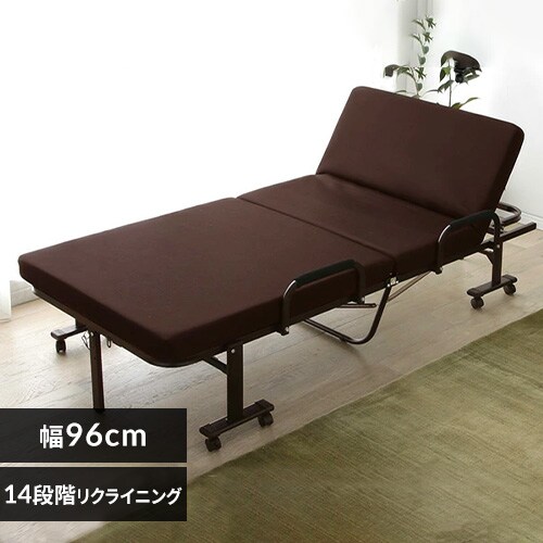 折りたたみベッド OTBSS-KRH ブラウン セミシングル　送料込み　未使用 訳あり】 折りたたみベッド ハイタイプ セミシングル OTBSS-KRH（全2色