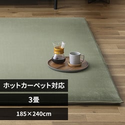 ラ・クッションラグ マイクロムートン 極厚 ACRMG-1824 オリーブ