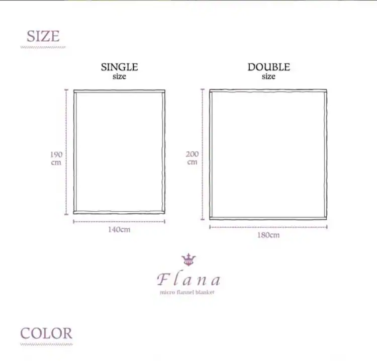 クリアグローブ Flana フランネルファイバー毛布 プレーン ダブル CGFF-18200 全4色