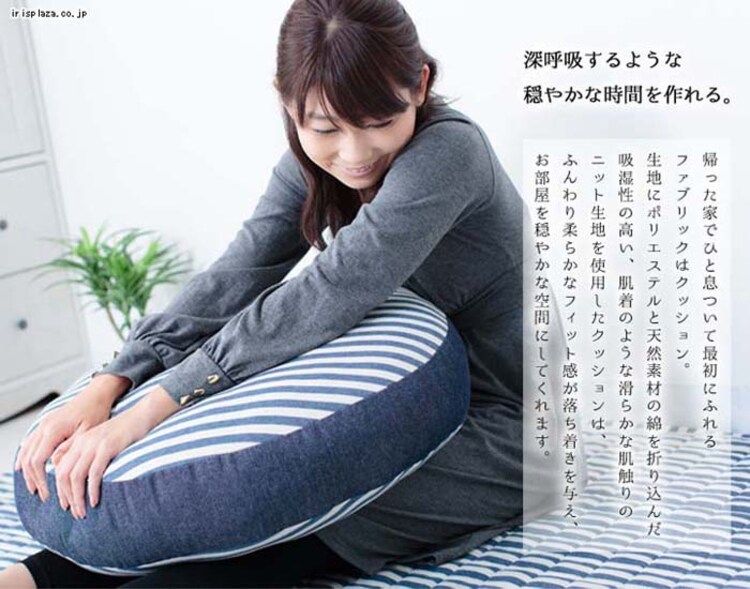 クリアグローブ ボーダーニット・フロアクッション BNFC-55 ネイビー