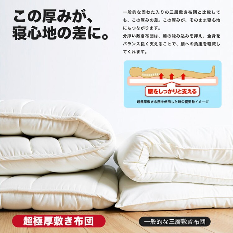 日本製極厚固綿敷布団