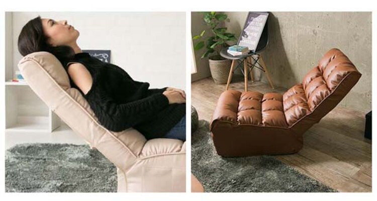 ポケットコイル使用ボリュームフロアソファ/ブレッド1P