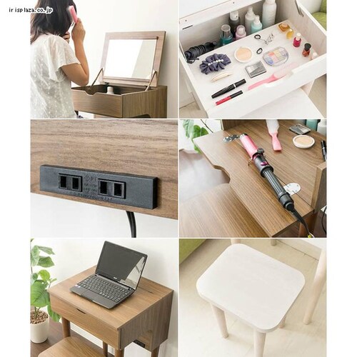 LIEBE ドレッサー&スツール IR-DR-001 ブラウン_1