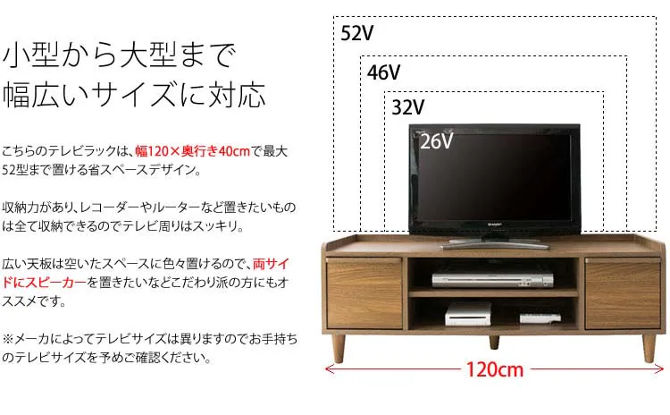 テレビ台北欧テイストTVラックTV台北欧風テレビラックARDILLA幅120cm