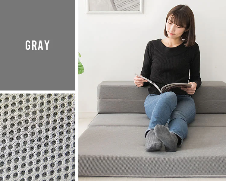 ソファカウチ枕付きベッドマットレスメッシュオールシーズン一人暮らしひとり暮らし来客用4WAYソファ