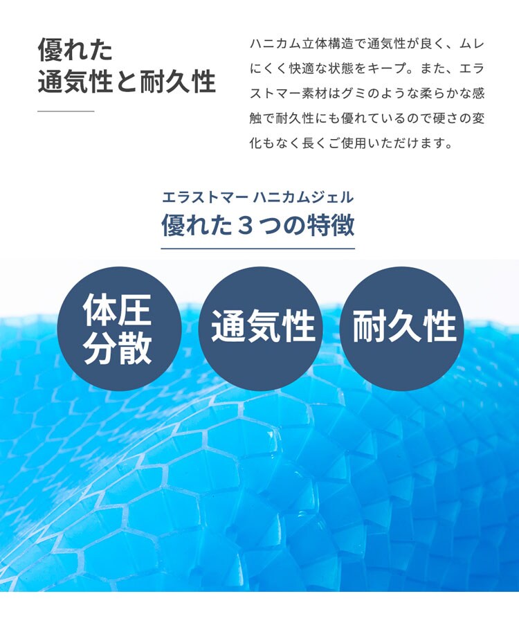 ジェルクッションゲルクッションクッションハニカム構造ハニカム衝撃吸収シートクッションクッションシートオフィス車椅子ドライブ二層ハニカムジェル構造2層ハニカムジェル使用グミクッション/フロートクリアグローブ