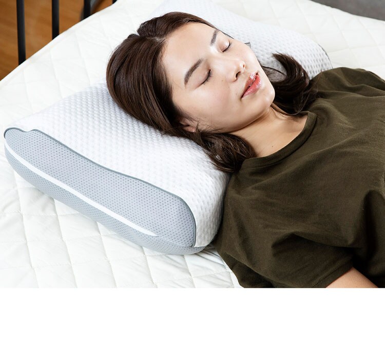 枕まくらマクラピローハニカムジェル構造ハニカムジェル二層ハイブリッド枕体圧分散通気性リバーシブル寝具ハニカムジェル二層ハイブリッド枕／フロートホワイト／グレークリアグローブ
