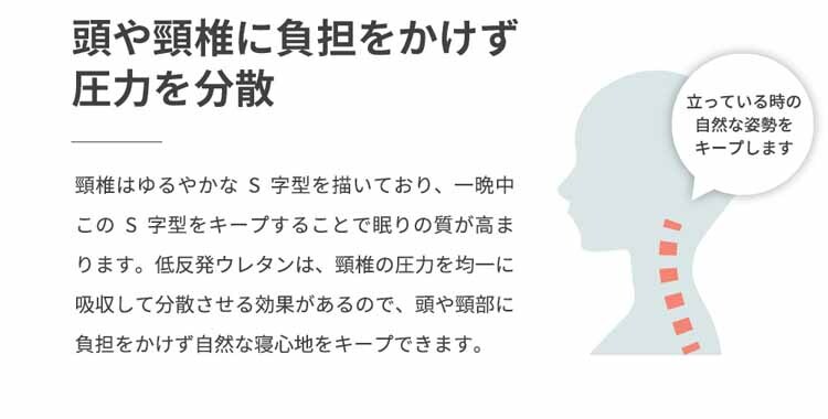 ネックサポート/高さ調整モールド竹炭低反発枕 WH/GY NTMD-3050