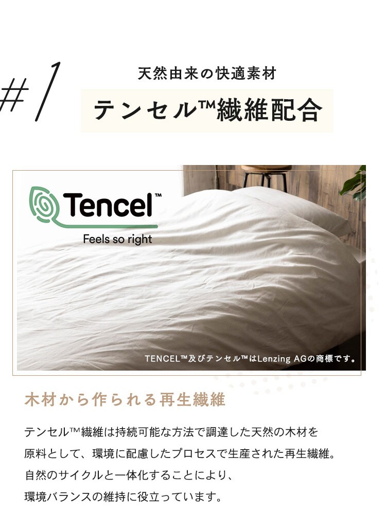 リネン＆テンセル掛布団カバー ダブル LTKCV-19210 全2色