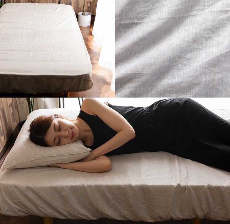 リネン100%BOXシーツ ダブル PLBOX-14200 全2色