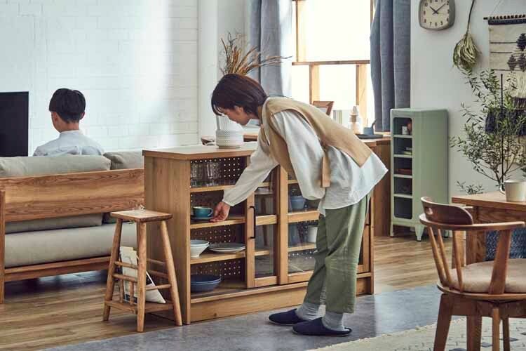 nora ノラ Herme エルメ キャビネット 90幅 344102 【プラザセレクト】