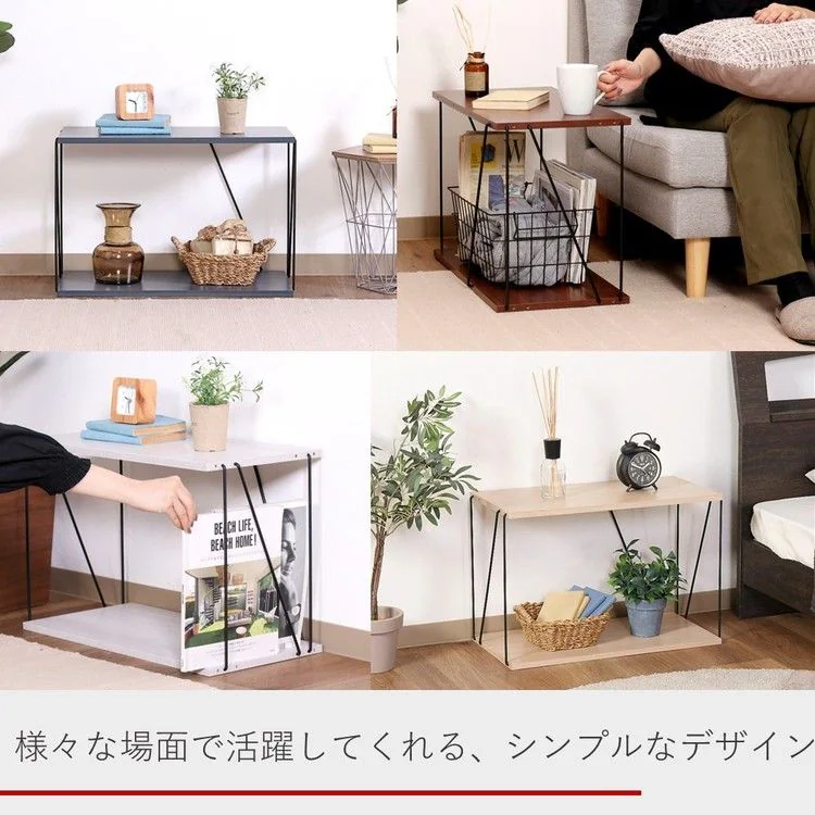 収納ラックオープンラック棚ワイヤーラック組み立て工具不要2段おしゃれ幅60cmEZBOワイヤーラック2段